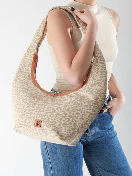 Schoudertas Leopard Vanessa wu Beige leopard MA0130 ander zicht 1